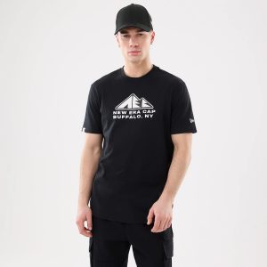 New Era Outdoor Mountain Black T-Shirt-kentox