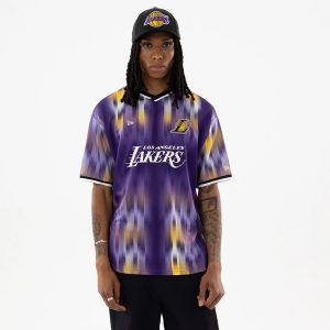 LA Lakers NBA Purple Soccer Jersey-kentox