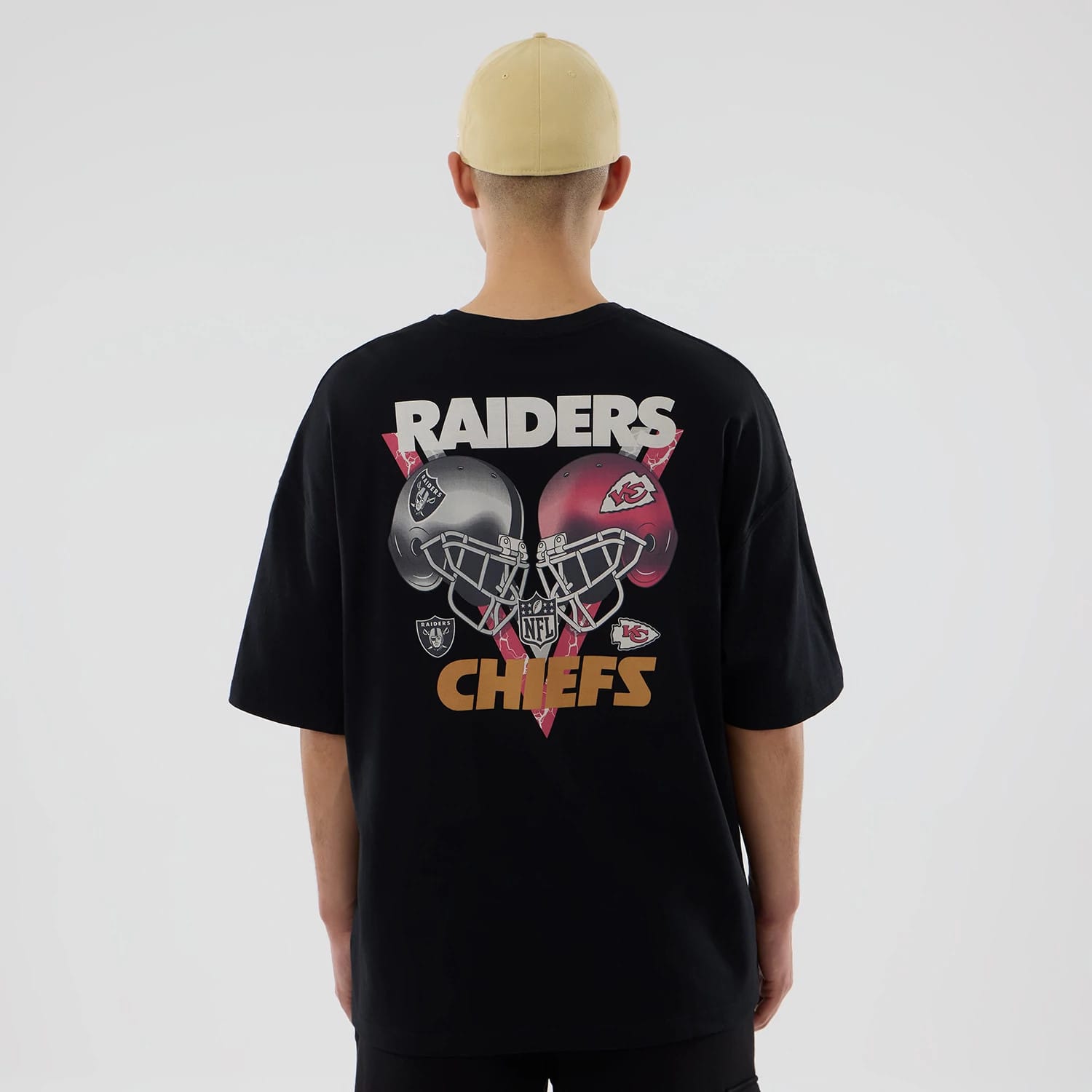 Las Vegas Raiders NFL Rivalry Black Oversized T-Shirt-kentox - Image 2