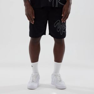 New York Yankees MLB Mix League Black Oversized Mesh Shorts-kentox