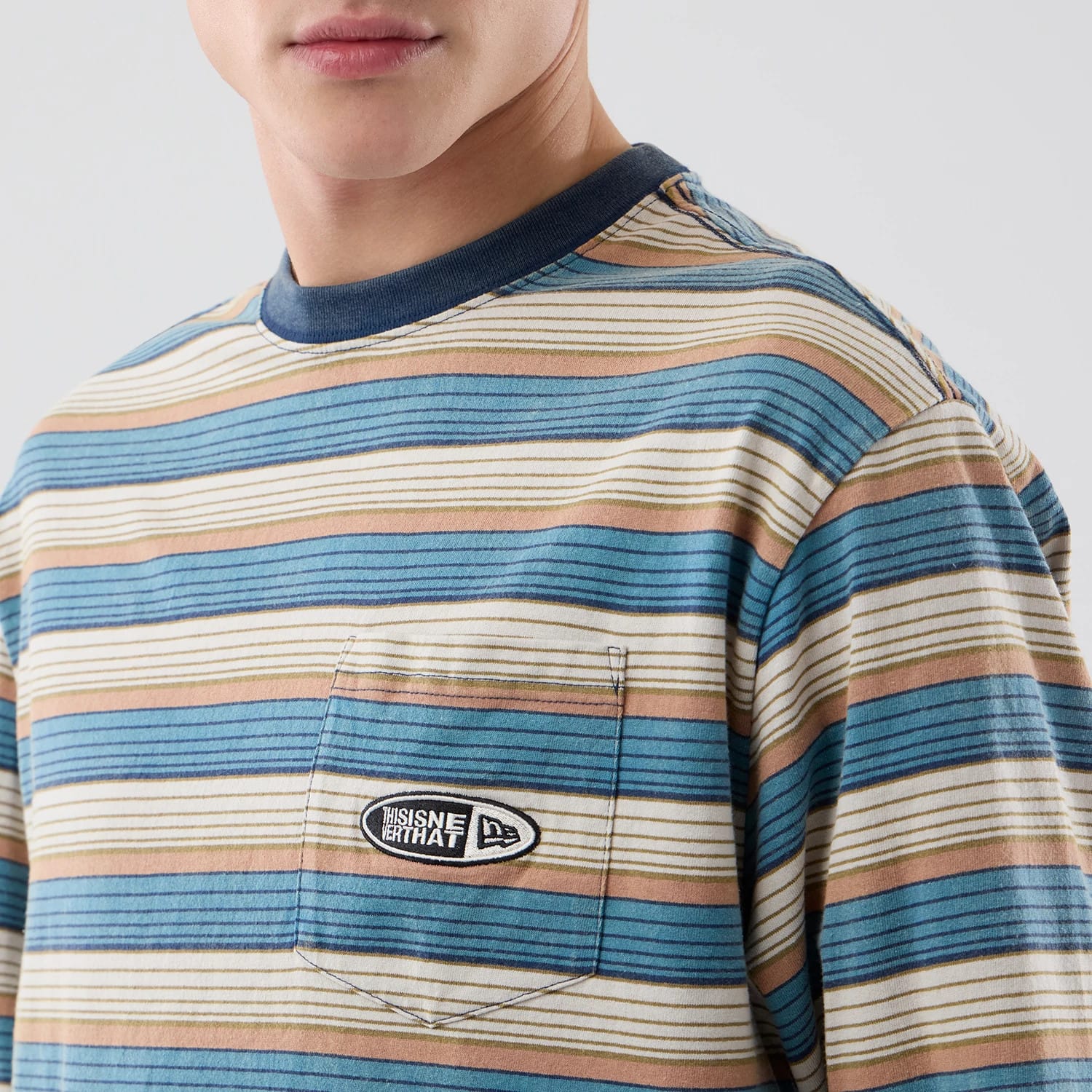 Thisisneverthat X New Era Border Beige Long Sleeve T-Shirt-kentox - Image 3