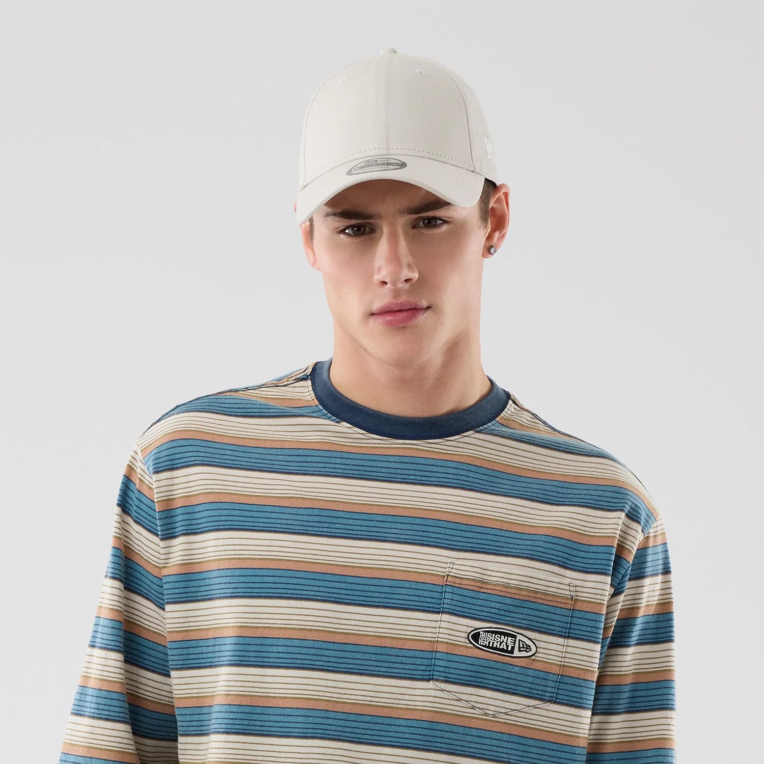 Thisisneverthat X New Era Border Beige Long Sleeve T-Shirt-kentox - Image 6