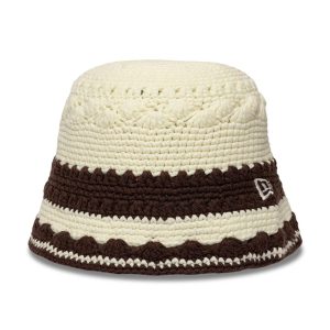 New Era Crochet Border White Explorer Bucket Hat-kentox