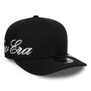 New Era Big Script Black 9FIFTY Stretch Snap Adjustable Cap-kentox