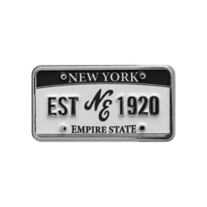 New Era License Plate Silver Pinbadge-kentox