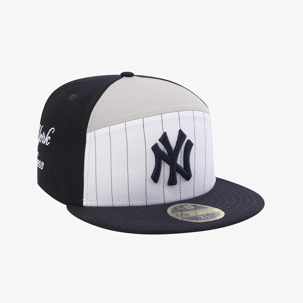New York Yankees MLB 59FIFTY Day Navy Split Panel 59FIFTY Fitted Cap-kentox - Image 3