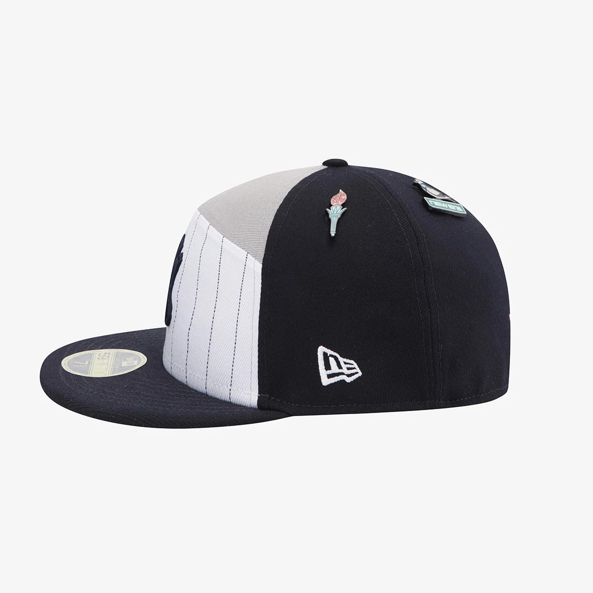 New York Yankees MLB 59FIFTY Day Navy Split Panel 59FIFTY Fitted Cap-kentox - Image 5