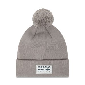 Red Bull Team Grey Bobble Knit Grey Beanie Hat-kentox
