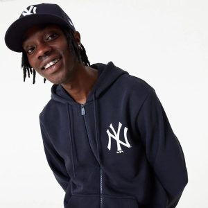 New York Yankees MLB Essential Navy Full Zip Hoodie-kentox