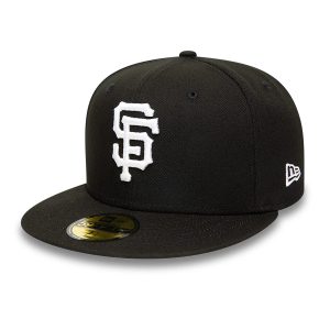 San Francisco Giants MLB Black and White 59FIFTY Fitted Cap-kentox