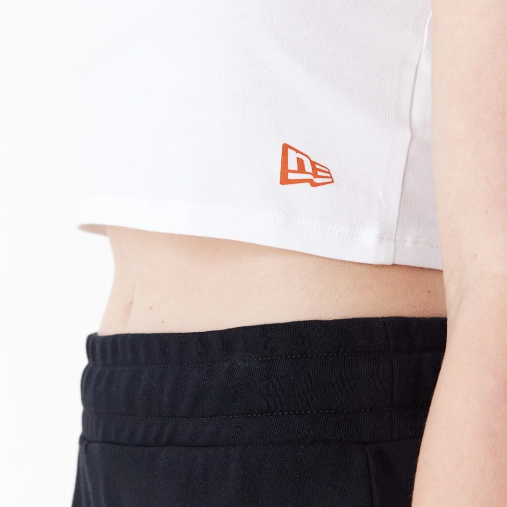 Phoenix Suns Womens NBA Team Wordmark White Crop Tank Top-kentox - Image 6