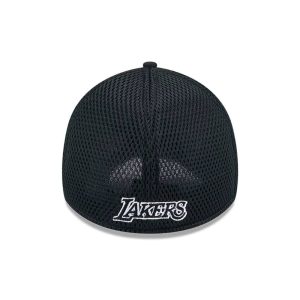 LA Lakers NBA Evergreen Neo Black 39THIRTY Stretch Fit Cap-kentox