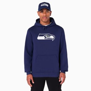 Seattle Seahawks NFL Navy Pullover Hoodie-kentox