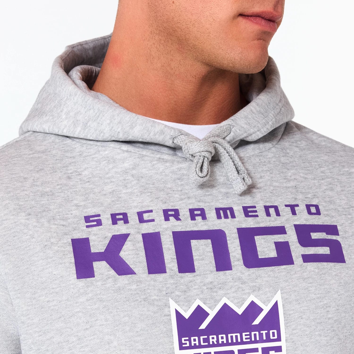 Sacramento Kings NBA Grey Pullover Hoodie-kentox - Image 2