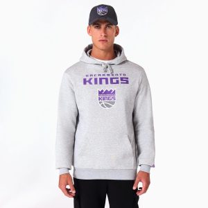 Sacramento Kings NBA Grey Pullover Hoodie-kentox