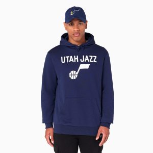 Utah Jazz NBA Navy Pullover Hoodie-kentox
