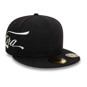New Era Side Script Black 59FIFTY Fitted Cap-kentox