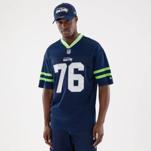 Seattle Seahawks NFL Mesh Dark Blue Mesh Jersey-kentox