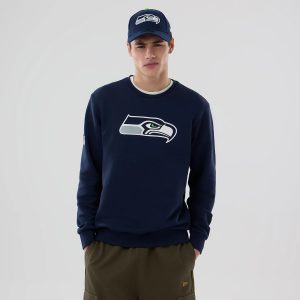 Seattle Seahawks NFL Dark Blue Crew Neck Sweater-kentox