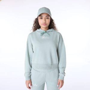 Womens New Era Script Pastel Green Pullover Hoodie-kentox