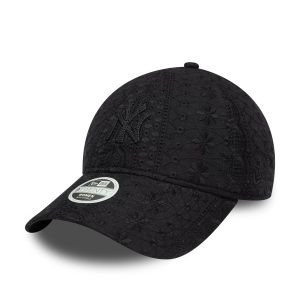 New York Yankees Womens MLB Broderie Black 9TWENTY Adjustable Cap-kentox