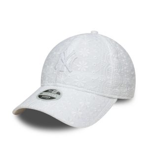 New York Yankees Womens MLB Broderie White 9TWENTY Adjustable Cap-kentox