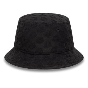 Womens New Era Towelling Black Adventure Bucket Hat-kentox
