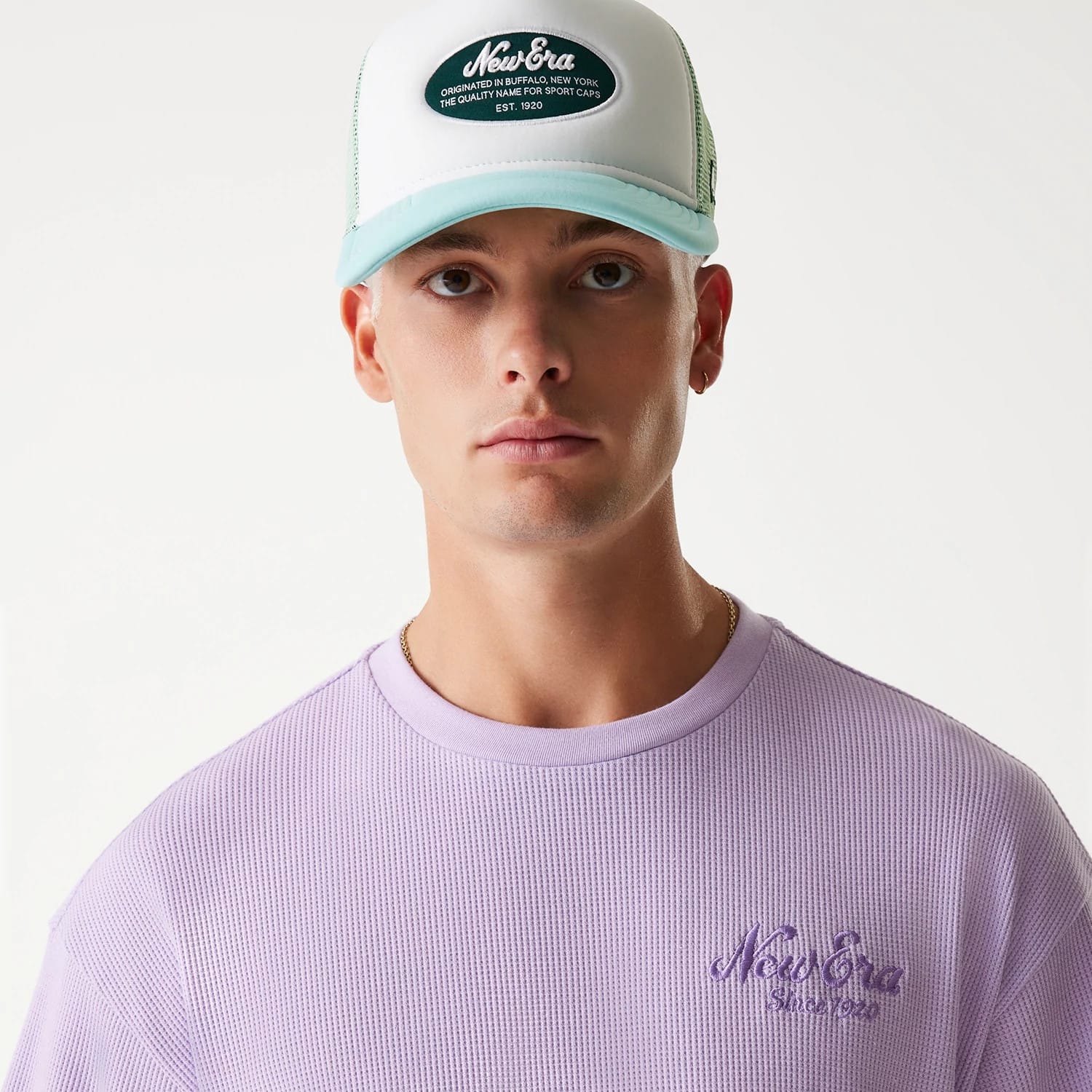New Era Waffle Pastel Purple Oversized T-Shirt-kentox - Image 5