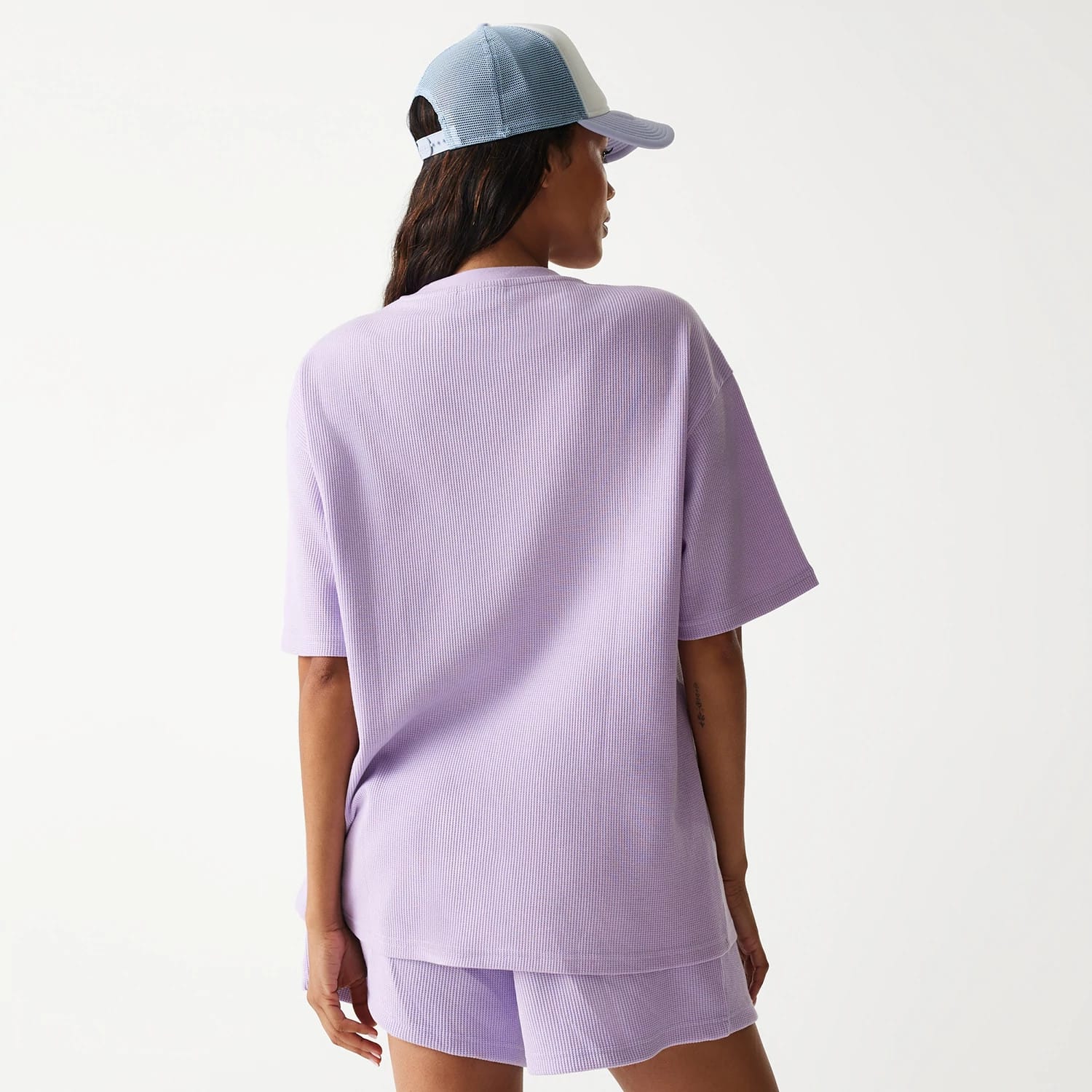 New Era Waffle Pastel Purple Oversized T-Shirt-kentox - Image 2