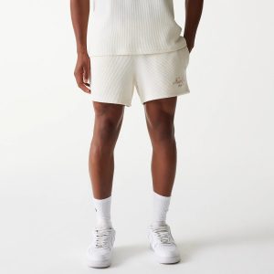 New Era Waffle Open White Shorts-kentox