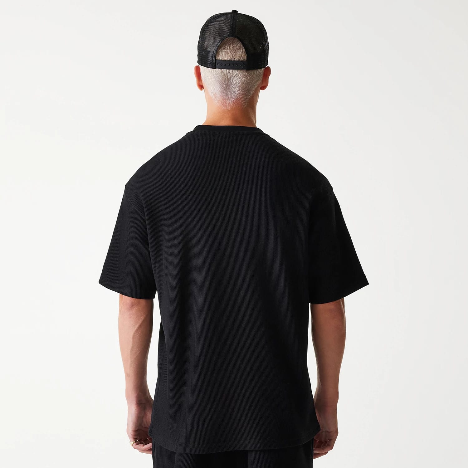 New Era Waffle Black Oversized T-Shirt-kentox - Image 2
