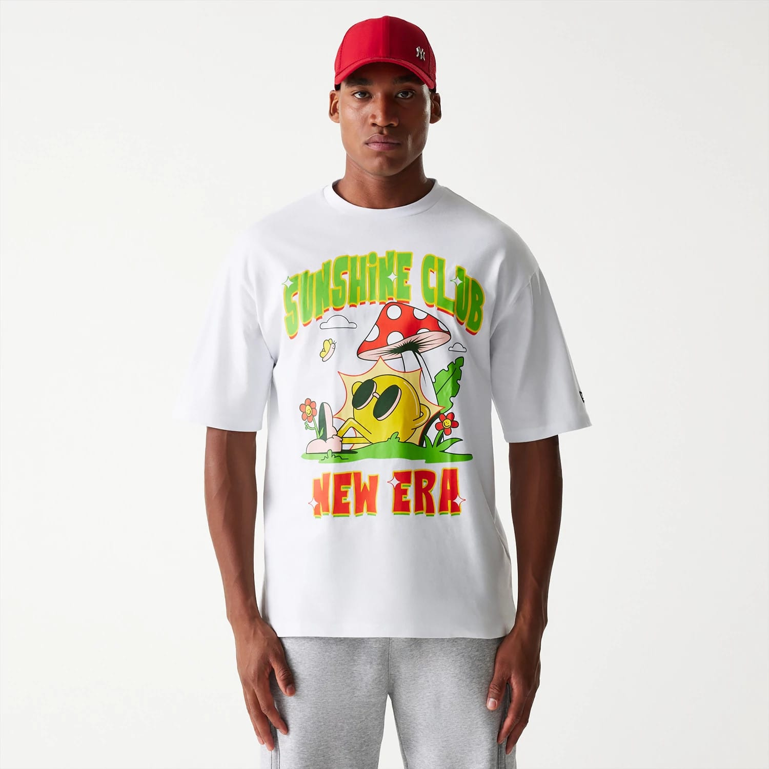 New Era Outdoor Graphic White Oversized T-Shirt-kentox - Image 3