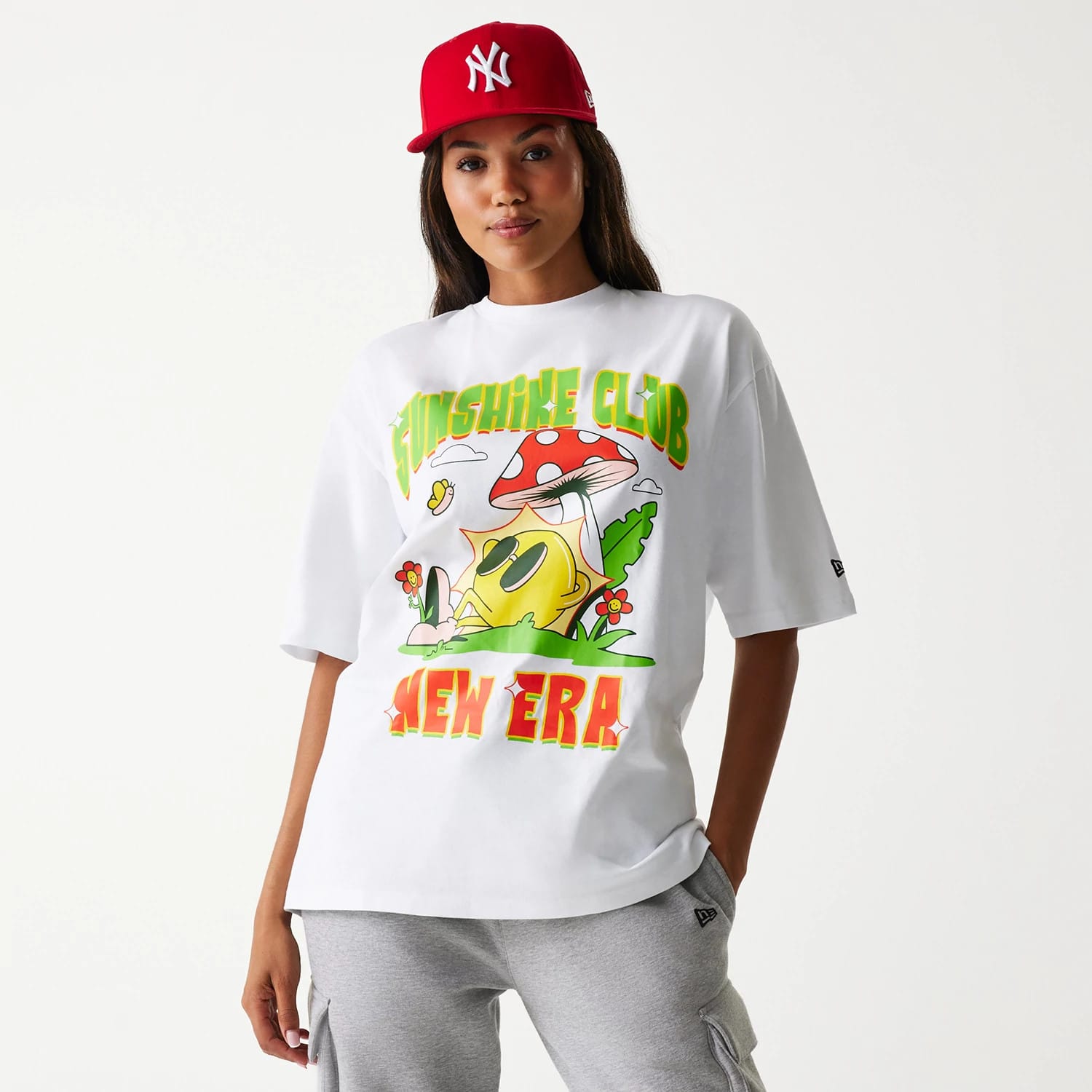 New Era Outdoor Graphic White Oversized T-Shirt-kentox - Image 4