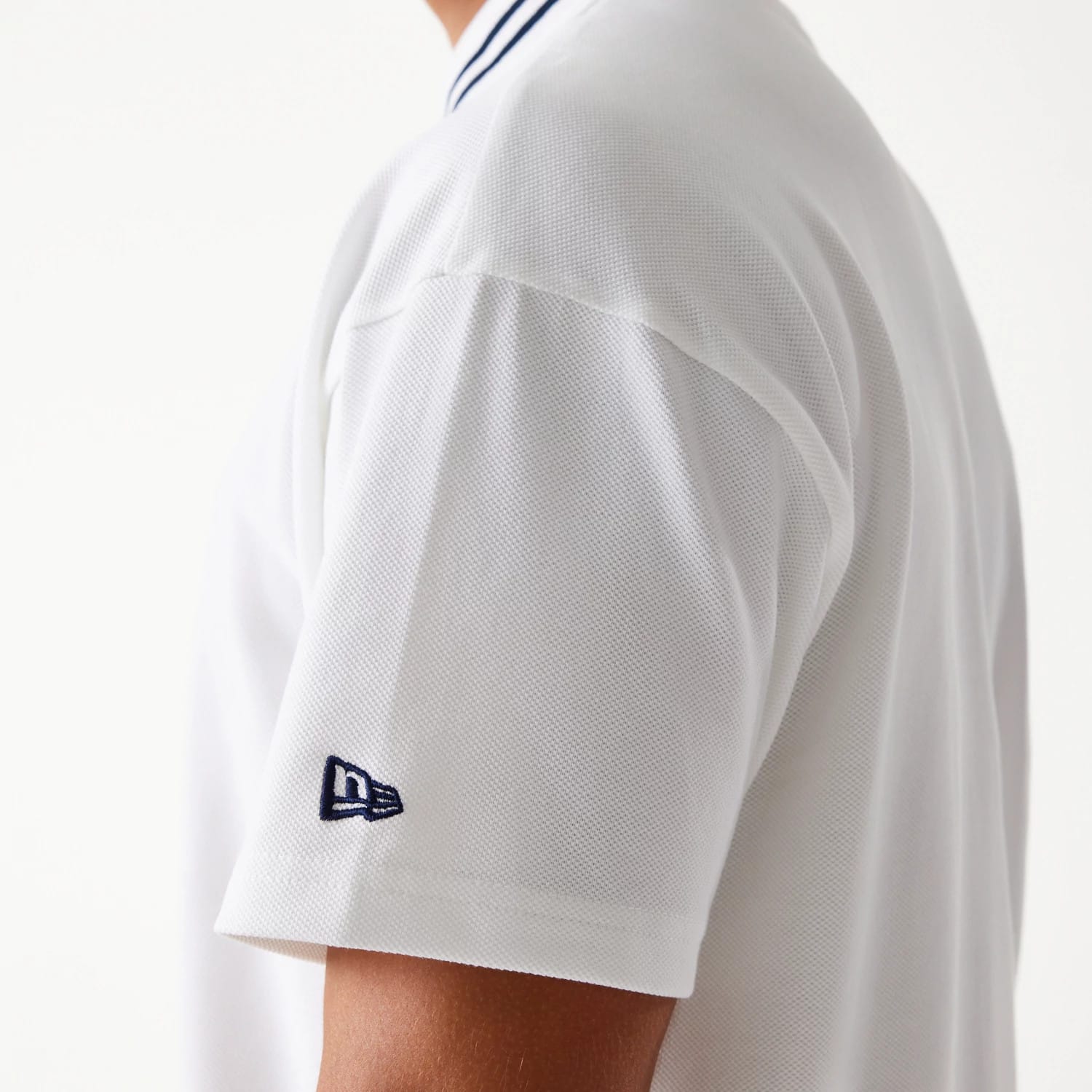 New Era Drop Shoulder White Polo Shirt-kentox - Image 5