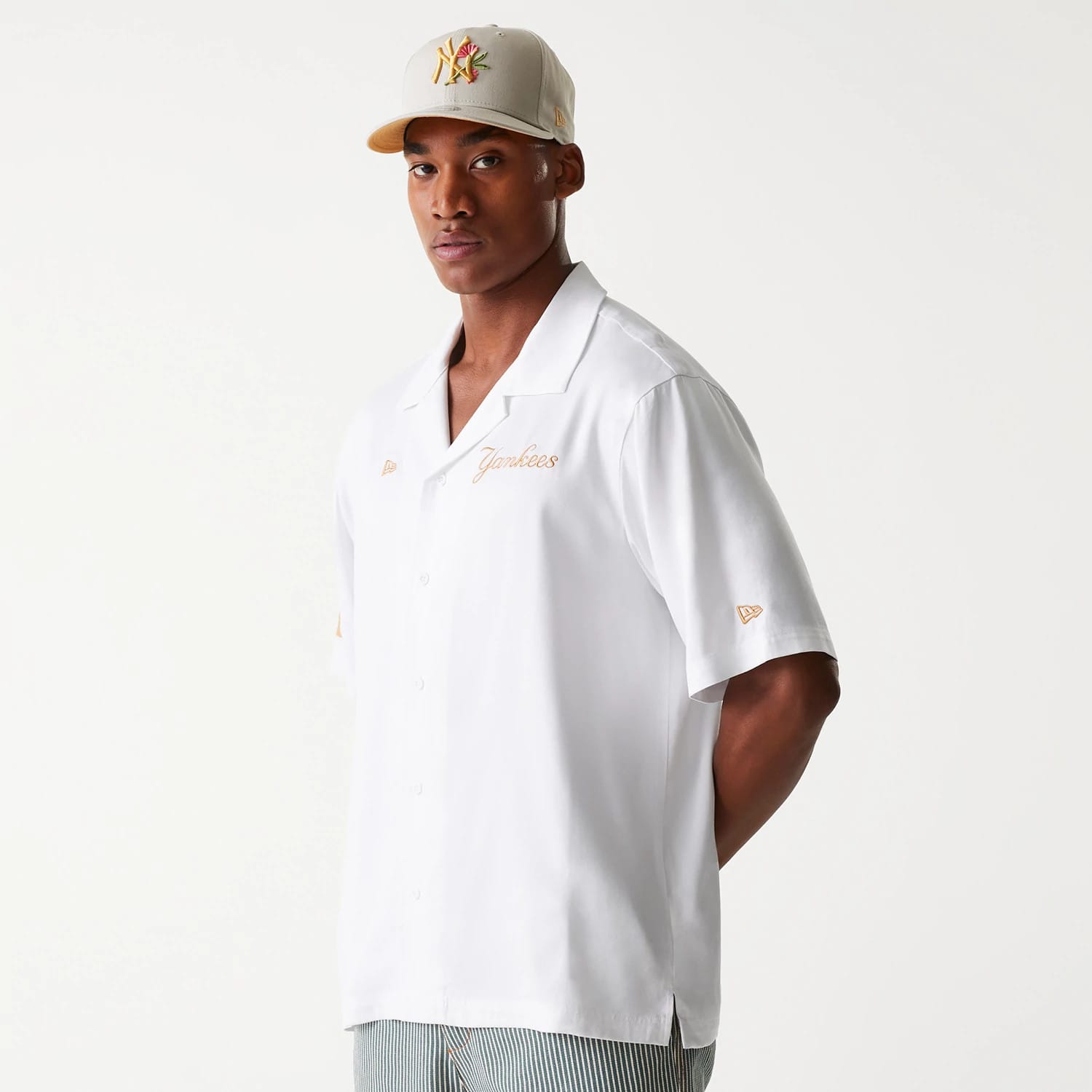 New York Yankees MLB Graphic White Revere Short Sleeve Shirt-kentox - Image 2