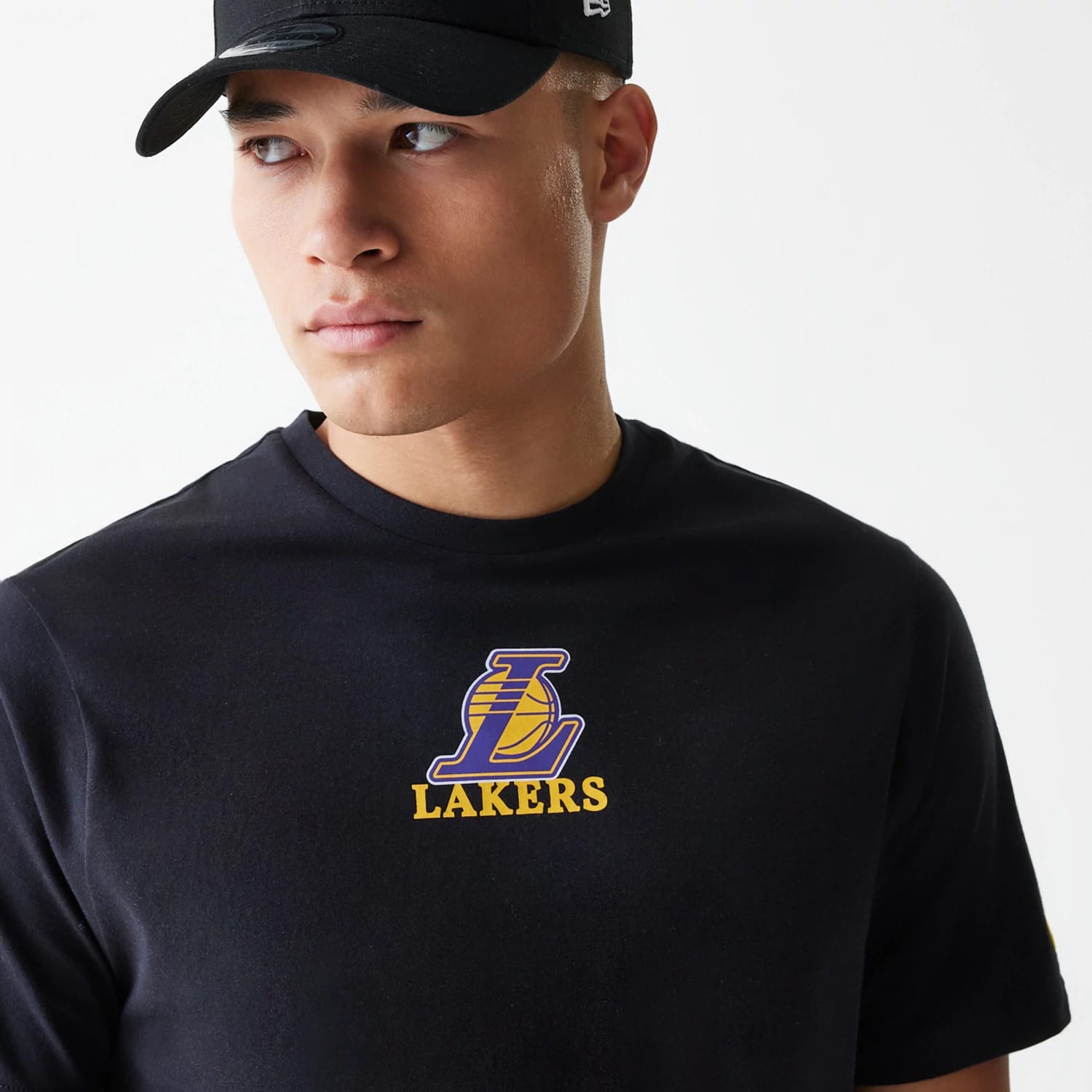 LA Lakers NBA Logo Black T-Shirt-kentox - Image 3