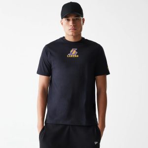 LA Lakers NBA Logo Black T-Shirt-kentox