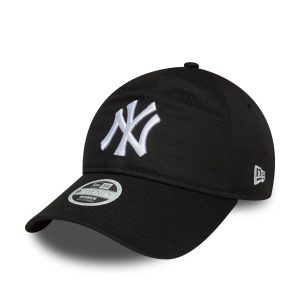 New York Yankees Womens MLB League Essential Black 9TWENTY Adjustable Cap-kentox
