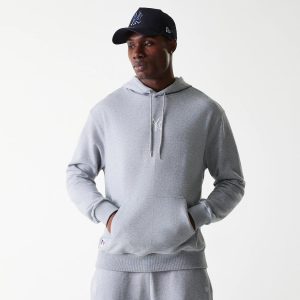 New York Yankees MLB League Essential Midi French Terry Grey Oversized Pullover Hoodie-kentox