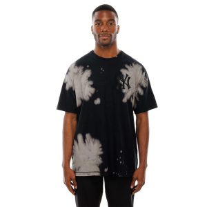 New York Yankees MLB Bleach Out Black T-Shirt-kentox