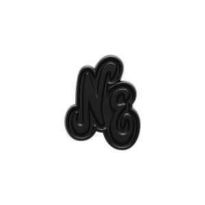 New Era Script Heritage Connect Black Pin Badge-kentox