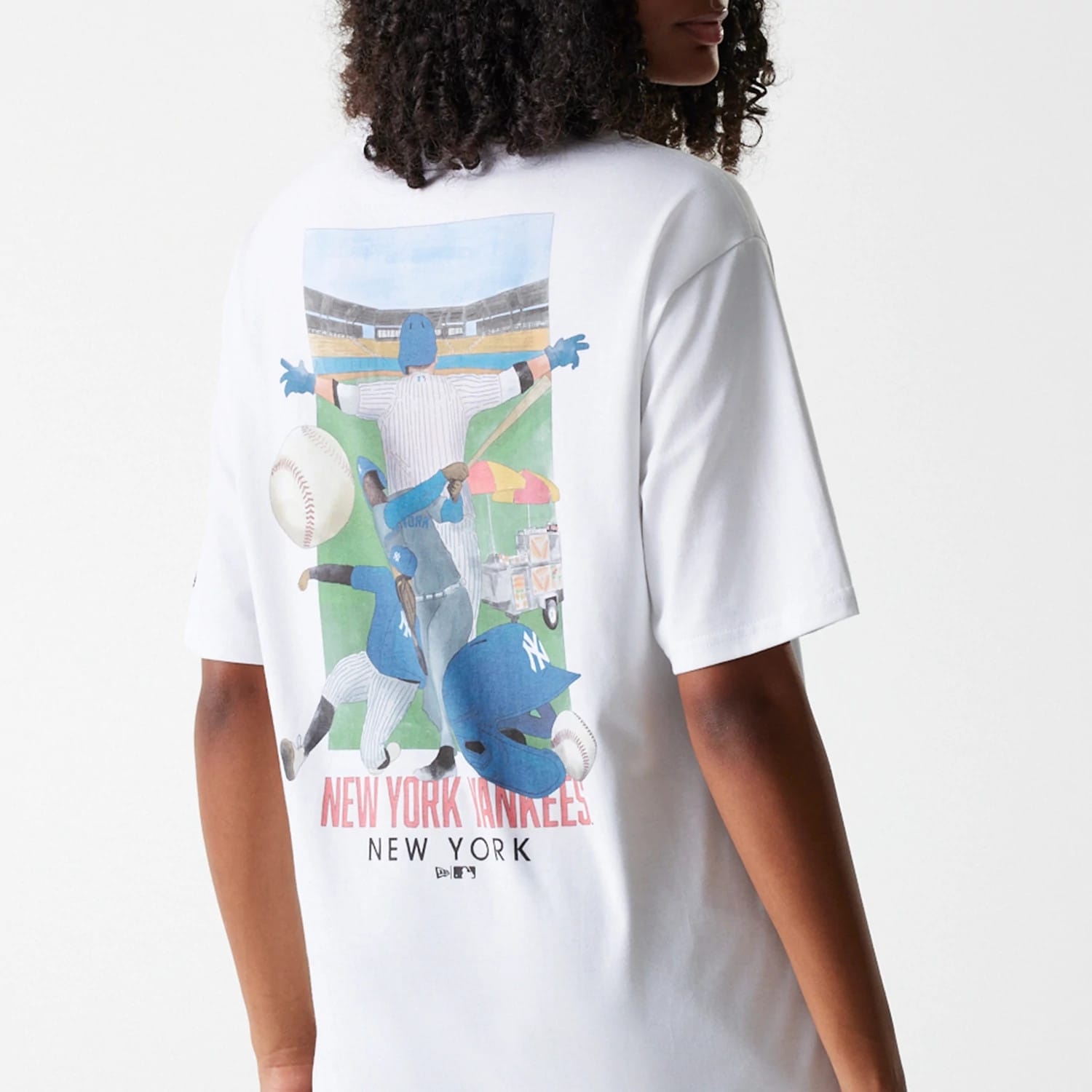 New York Yankees MLB Baseball Graphic White Oversized T-Shirt-kentox - Image 6