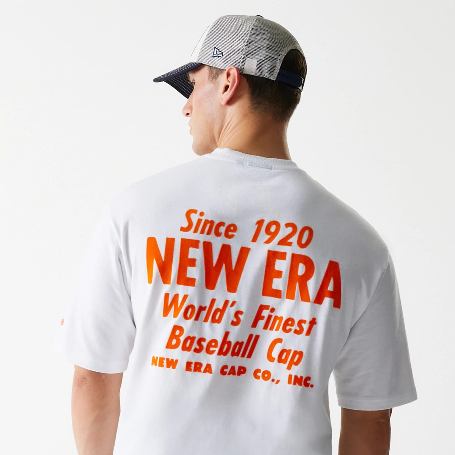 New Era Graphic White Oversized T-Shirt-kentox - Image 6