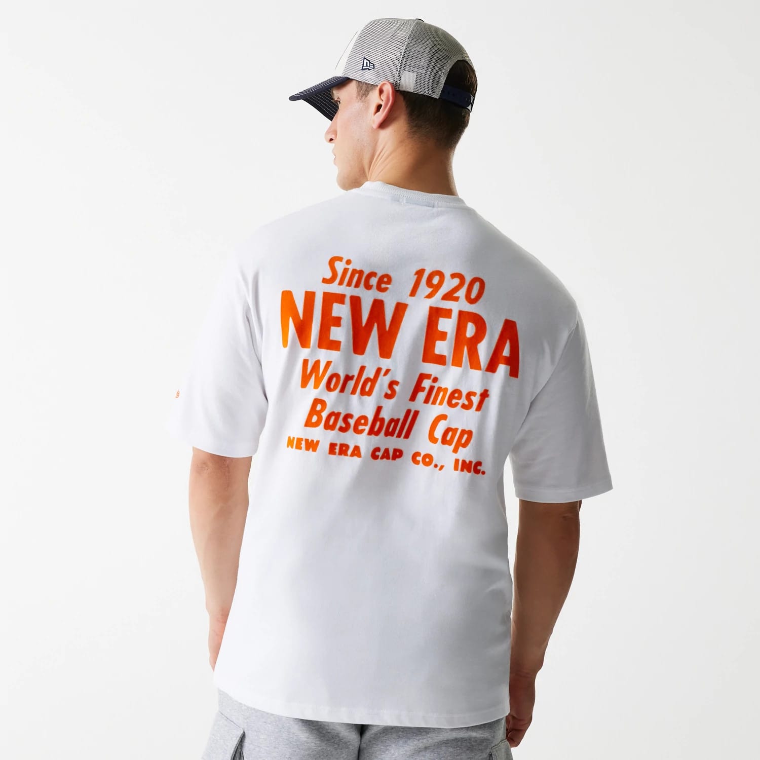 New Era Graphic White Oversized T-Shirt-kentox - Image 2