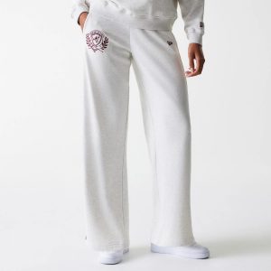 Womens New Era Pastel Grey Straight Leg Joggers-kentox