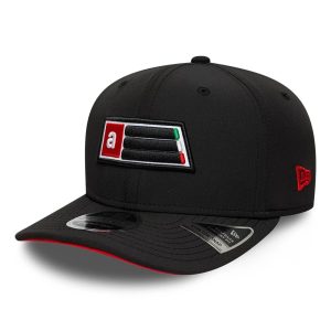 Recycled Aprilia Patch Black 9SEVENTY Stretch Snap Adjustable Cap-kentox
