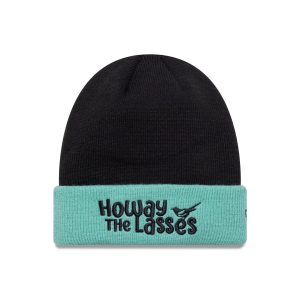 Newcastle United FC Youth Wordmark Black Cuff Knit Beanie Hat-kentox