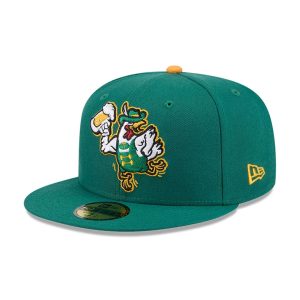 Tulsa Drillers MiLB Theme Night Green 59FIFTY Fitted Cap-kentox