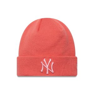 New York Yankees MLB League Essential Pastel Pink Cuff Knit Beanie Hat-kentox
