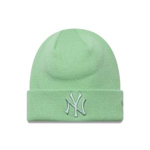 New York Yankees MLB League Essential Pastel Green Cuff Knit Beanie Hat-kentox